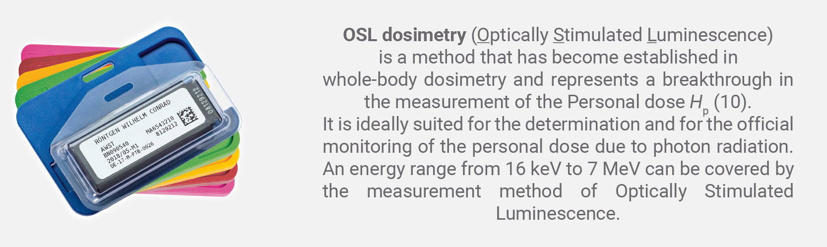 Measuring areas when using radon dosimetry 